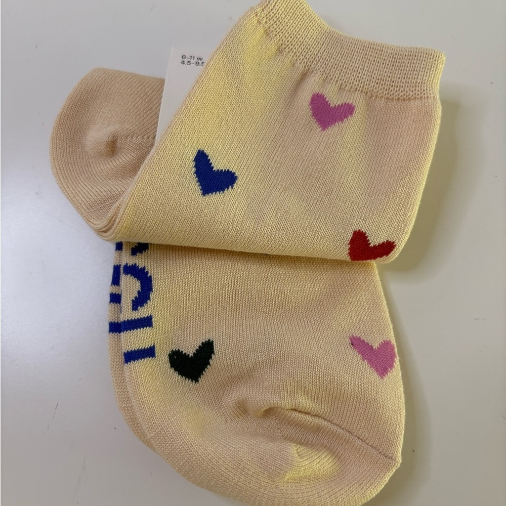 NWT BAGGU Hearts Crew Sock - Picture 9 of 10